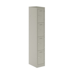 [PEDS1830454-AV4] Primary 4 Door Single Locker Column | 300X450X1800 | Goose Grey