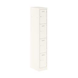 [PEDS1830454-BA5] Primary 4 Door Single Locker Column | 300X450X1800 | Traffic White