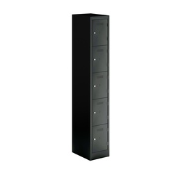 [PEDS1830455-AV1] Primary 5 Door Single Locker Column | 300X450X1800 | Black