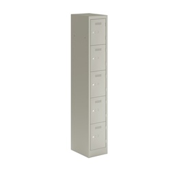 [PEDS1830455-AV4] Primary 5 Door Single Locker Column | 300X450X1800 | Goose Grey