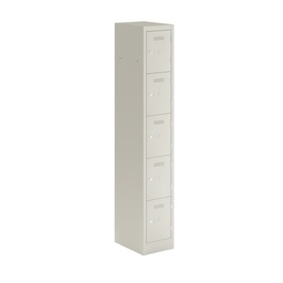 [PEDS1830455-AV7] Primary 5 Door Single Locker Column | 300X450X1800 | Light Grey