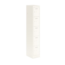 [PEDS1830455-BA5] Primary 5 Door Single Locker Column | 300X450X1800 | Traffic White