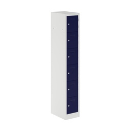 [PEDS1830456-AY7] Primary 6 Door Single Locker Column | 300X450X1800 | Oxford Blue