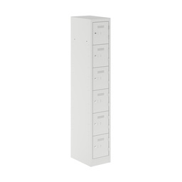 [PEDS1830456-AV7] Primary 6 Door Single Locker Column | 300X450X1800 | Light Grey