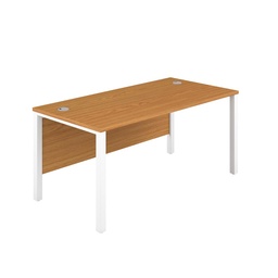 [GP1060RECNOWH] Goal Post Rectangular Desk (FSC) | 1000X600 | Nova Oak/White | 