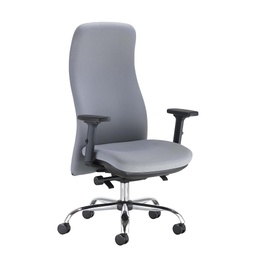 [CH2000GR] Ergonomic Posture, Seat Slide, Synchro Mech, Chrome Base And Gas Lift, Grey Bondai Fabric 8078, 2D Arms