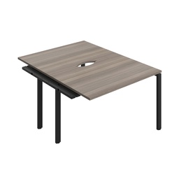 [CB1280COGOBK/2PX] CB Bench Extension with Cut Out: 2 Person (FSC) | 1200 x 800 | Grey Oak/Black | 