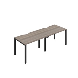 [CB1280COGOBK/2SP] CB Single Bench with Cut Out: 2 Person (FSC) | 1200 x 800 | Grey Oak/Black | 