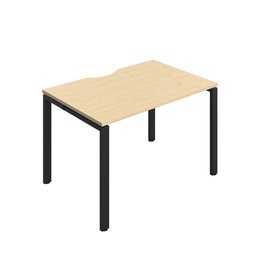 [CB1280COMABK/1P] CB Bench with Cut Out: 1 Person (FSC) | 1200 x 800 | Maple/Black | 