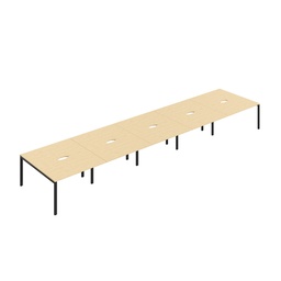 [CB1480COMABK/10P] CB Bench with Cut Out: 10 Person (FSC) | 1400 x 800 | Maple/Black | 