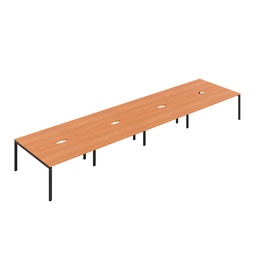 [CB1680COBEBK/8P] CB Bench with Cut Out: 8 Person (FSC) | 1600 x 800 | Beech/Black | 