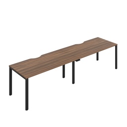 [CB1680CODWBK/2SP] CB Single Bench with Cut Out: 2 Person (FSC) | 1600 x 800 | Dark Walnut/Black | 