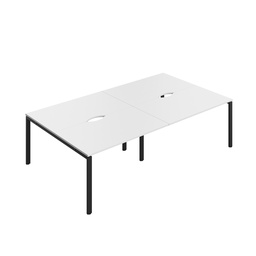 [CB1480COWHBK/4P] CB Bench with Cut Out: 4 Person (FSC) | 1400 x 800 | White/Black | 