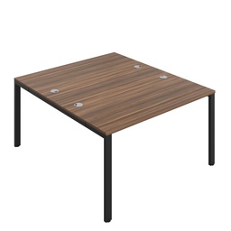 [CB1480CPDWBK/2P] CB Bench with Cable Ports: 2 Person (FSC) | 1400 x 800 | Dark Walnut/Black | 