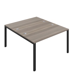 [CB1480CPGOBK/2P] CB Bench with Cable Ports: 2 Person (FSC) | 1400 x 800 | Grey Oak/Black | 