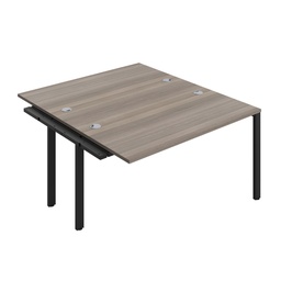 [CB1480CPGOBK/2PX] CB Bench Extension with Cable Ports: 2 Person (FSC) | 1400 x 800 | Grey Oak/Black | 