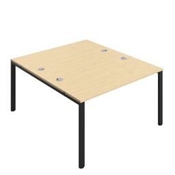 [CB1480CPMABK/2P] CB Bench with Cable Ports: 2 Person (FSC) | 1400 x 800 | Maple/Black | 