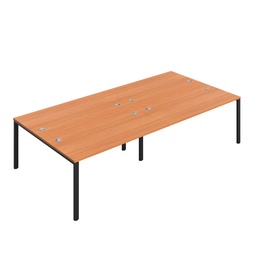 [CB1680CPBEBK/4P] CB Bench with Cable Port: 4 Person (FSC) | 1600 x 800 | Beech/Black | 