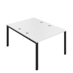 [CB1280CPWHBK/2P] CB Bench with Cable Port: 2 Person (FSC) | 1200 x 800 | White/Black | 