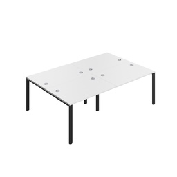 [CB1280CPWHBK/4P] CB Bench with Cable Port: 4 Person (FSC) | 1200 x 800 | White/Black | 