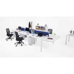 [CB1280COBESV/10P] CB Bench with Cut Out: 10 Person (FSC) | 1200 X 800 | Beech/Silver | 