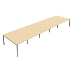 [CB1280COMASV/10P] CB Bench with Cut Out: 10 Person (FSC) | 1200 x 800 | Maple/Silver | 