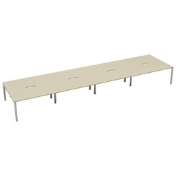 [CB1280COMAWH/8P] CB Bench with Cut Out: 8 Person (FSC) | 1200 x 800 | Maple/White | 