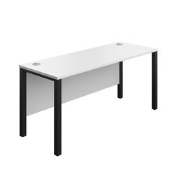 [GP1660RECWHBK] Goal Post Rectangular Desk (FSC) | 1600X600 | White/Black | 