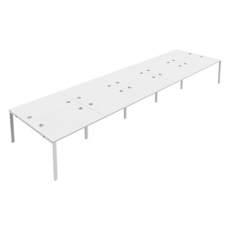 [CB1480CPWHWH/10P] CB Bench with Cable Ports: 10 Person (FSC) | 1400 X 800 | White/White | 