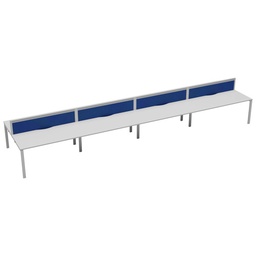 [CB1680CPWHWH/8P] CB Bench with Cable Ports: 8 Person (FSC) | 1600 X 800 | White/White | 