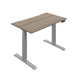 [OKOPRO1480GOSV] Okoform Heated Dual Motor Height Adjustable Desk (FSC) | 1400X800 | Grey Oak/Silver | 