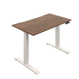 [OKOPRO1480DWWH] Okoform Heated Dual Motor Height Adjustable Desk (FSC) | 1400X800 | Dark Walnut/White | 