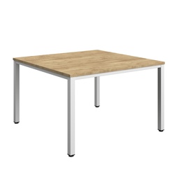 [ZFIMT1212NNOWH] Fraction Infinity Square Meeting Table (FSC) | 1200 X 1200 | Natural Nebraska Oak/White