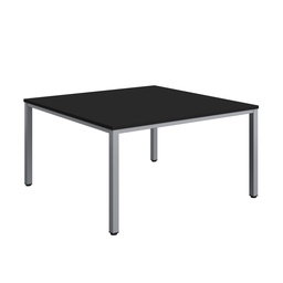 [ZFIMT1414BKSV] Fraction Infinity Square Meeting Table (FSC) | 1400 X 1400 | Black/Silver