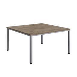 [ZFIMT1414GNOSV] Fraction Infinity Square Meeting Table (FSC) | 1400 X 1400 | Grey Nebraska Oak/Silver