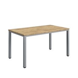 [ZFIMT1480NNOSV] Fraction Infinity Rectangular Meeting Table (FSC) | 1400 X 800 | Natural Nebraska Oak/Silver