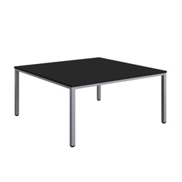 [ZFIMT1616BKSV] Fraction Infinity Square Meeting Table (FSC) | 1600 X 1600 | Black/Silver