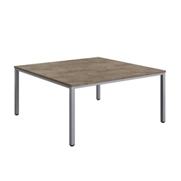 [ZFIMT1616GNOSV] Fraction Infinity Square Meeting Table (FSC) | 1600 X 1600 | Grey Nebraska Oak/Silver