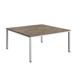 [ZFIMT1616GNOWH] Fraction Infinity Square Meeting Table (FSC) | 1600 X 1600 | Grey Nebraska Oak/White