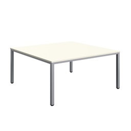 [ZFIMT1616WHTSV] Fraction Infinity Square Meeting Table (FSC) | 1600 X 1600 | White/Silver