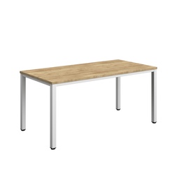 [ZFIMT1680NNOWH] Fraction Infinity Rectangular Meeting Table (FSC) | 1600 X 800 | Natural Nebraska Oak/White