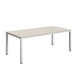 [ZFIMT2010GRYWH] Fraction Infinity Rectangular Meeting Table (FSC) | 2000 X 1000 | Grey/White