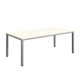 [ZFIMT2010WHTSV] Fraction Infinity Rectangular Meeting Table (FSC) | 2000 X 1000 | White/Silver