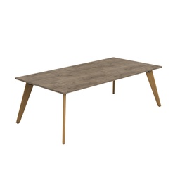 [ZPLA2412RGNO] Plateau Rectangular Table (FSC) | 2400 X 1200 | Grey Nebraska Oak