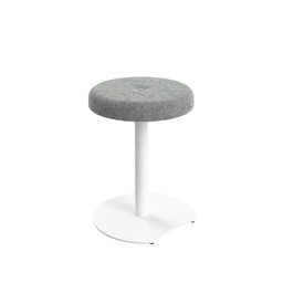 [CH2686WHBTNUNB1] Contract Low White Frame, Button Top Stool Unlimited Band 1