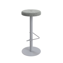 [CH2687SVBTNUNB1] Contract High Silver Frame, Wire Footrest Button Top Stool Unlimited Band 1