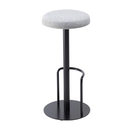 [CH2688BKPUNB1] Contract High Black Frame, Tube Footrest Plain Top Stool Unlimited Band 1