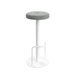 [CH2688WHBTNUNB1] Contract High White Frame, Tube Footrest Button Top Stool Unlimited Band 1