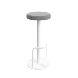 [CH2688WHPUNB1] Contract High White Frame, Tube Footrest Plain Top Stool Unlimited Band 1