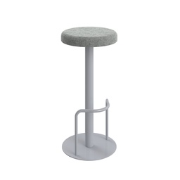 [CH2688SVPUNB2] Contract High Silver Frame, Tube Footrest Plain Top Stool Unlimited Band 2